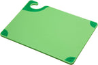 San Jamar Saf-T-Grip Plastic Cutting Board with Safety Hook, 9" x 12" x 0.375", Green
