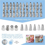 268PCS Cake Decorating Kit - Cake Decorating Tools with Cake Turntable, Piping Bags and Tips Set, 2 Icing Spatulas, 3 Cake Scraper, Russian Piping Kit - Baking Supplies for Beginners