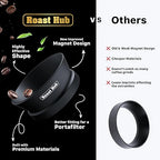 51mm Magnetic Dosing Funnel for Portafilter Espresso Machine ~ High Strength 12 Magnet Design ~ Fits Most Express Coffee Machines ~ Home Barista Espresso Portafilter Adapter ~ UK Brand