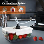 Vacuum Sealer Machine, Food Sealer Vaccum Sealers for Food 80KPA Automatic 8-IN-1 Sealing Dry/Moist Mode with Build-in Cutter&Storage, Digital Countdown, Air Suction Hose, 2 Roll-Bags, 11 Vacuum Bags