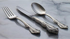 Oneida Michelangelo Fine Flatware Dinner Fork, Set of 4 , 18/10 Stainless Steel, Silverware Set, Dishwasher Safe