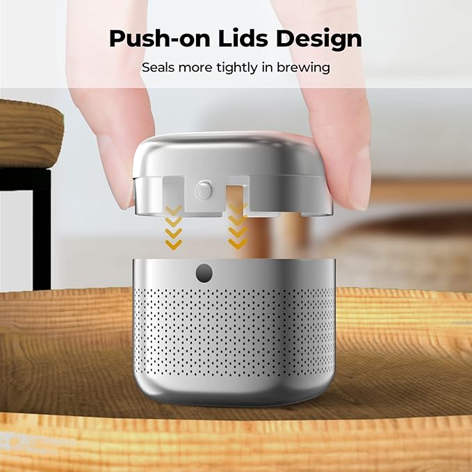 Reinmoson Tea Balls for Loose Tea, 304 Stainless Steel Extra Fine Mesh Tea Infusers for Loose Tea, Retractable Chain Design Tea Strainers for Loose Leaf Tea Single Cup, Come with 1 Saucer