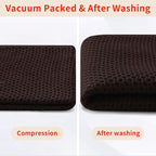 Homaxy 100% Cotton Waffle Weave Kitchen Dish Cloths, Ultra Soft Absorbent Quick Drying Dish Towels, 12 x 12 Inches, 6-Pack, Dark Brown