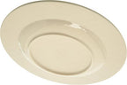 Carlisle FoodService Products Grove Reusable Plastic Plate Salad Plate with Rim for Home and Restaurant, Melamine, 9 Inches, Buff, (Pack of 12)