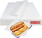 White Deli Paper Sheets, 12" x 12" (500 pcs.) - USA-Made Premium Food Basket Liners - PFAS-Free Grease Resistant Deli Paper Sheets for Snack & Baking Wrap, Picnic & Party by IDL Packaging