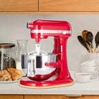 Mixer Sliding Slider Compatible with KitchenAid Bowl Lift Mixer - Bamboo Kitchen Countertop Storage Mover Sliding Caddy Moving Tray for Kitchen Aid 5-8 Qt Stand Mixer, Professional 600 Stand Mixer