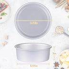 HomeMall 6 x 3 Inch Round Cake Pan Set of 3, Aluminum Baking Pans for Layer Cakes, Birthday Anniversary, Heavy Duty Non-Stick & Oven Safe, Commercial Grade Baking Tools for Home Kitchen