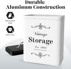Amici Home Antique Shoppe Metal Canister | Dry Food Storage Container | Push Top Lid | 208 Ounce Capacity | Vintage Square Canister for Kitchen Countertop