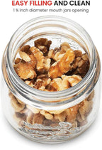 Bormioli Rocco Quattro Stagioni Clear Airtight Mason Jar, 8.5 Oz. Made from Food Safe Durable Glass, Made in Italy.