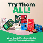 Copper Cow Premium Vietnamese Coffee Variety Pack (15 Coffees & 15 Creamers)| Classic Black, Vanilla, & Salted Caramel Latte | Pour Over Single-Serve Lattes, No Refrigeration Needed, Travel Friendly