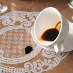 Rectangle Waterproof Clear Table Cover Protector Vinyl Table Cloth Oil Spill Proof Wipe Clean Lace Plastic Tablecloths for Dining Tables (White, 52 x 70 Inches)