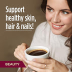 VitaCup Beauty Collagen Coffee Pods for Hair, Skin & Nails, with Biotin & Folate, Medium Dark Roast, Keto Friendly, Recyclable Single Serve Pod Compatible with Keurig K-Cup Brewers,32 Ct