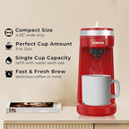CHULUX Mini Coffee Maker for K Capsule, Single Serve Coffee Maker for One Cup Americano, Lightweight Pod Coffee Machine, Red