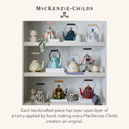 MACKENZIE-CHILDS Enamel Tea Kettle, Cute Tea Kettle for Stovetop, 2 Quarts, Penguin Parade