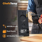 ChefsTemp ProTemp Plus Next-Gen Wireless Meat Thermometer Digital Unlimited Range Bluetooth & WiFi Enabled Smart Cooking Grilling Smoker BBQ Oven Kitchen Rotisserie (Stand + 1 Probe)
