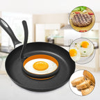 Silicone Egg Rings For Egg Mcmuffins Maker, Silicon Egg Shaper Egg Form for Pancake Patties & English Muffin, Foldable Round Crumpet Ring Mold, Non Stick Egg Circles