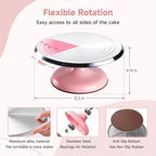 Cake Decorating Kit, 138pcs Cake Decorating Supply with 12 Inch Aluminium Cake Turntable, 64 Numbered Icing Piping Tips, 2 Spatulas, 3 Icing Comb Scraper and Leveller, Piping Bags,cake decorating tool