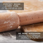 Milk Street Adjustable Rolling Pin – Precision Beechwood Dough Roller with Removable Height Guides & Laser -Etched Ruler – 23" Length for Cookies, Pie Crusts & Pasta