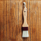 Pastry Brush Natural Bristle Wooden, MSART Basting/Food Brush, with Beech Wood Handle and Rope Hook, Great for Butter, Cookies, Oil, Bread, Frosting. Easy to Clean (1 inch)