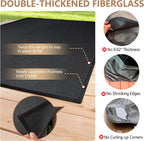 60x40 inch Large Under Grill Mats for Outdoor Grill, Double-Thickened Fireproof Patio Deck Protector Mat, Oil-Proof Waterproof BBQ Mat for Under Grill, Grill Floor Pads Fireplace/Fire Pit Mat