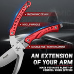 Huusk Kitchen Scissors All Purpose Detachable Poultry Shears with Serrated Edge Heavy Duty Cooking Scissors for Chicken Bone Turkey Fish Burgundy