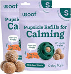 WOOF Pupsicle Refill Pops for Calming - Long-Lasting Refills for The Pupsicle Toy to Promote Calm - Calming Dog Treats - Magnesium for Dogs- Small Pops - 10 Count- 2 Pack
