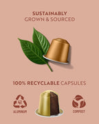 ROSSO CAFFÈ Espresso Coffee Pods for Nespresso Original Machines - 80 Capsules Flavored Pack, 4 Rich and Balanced Flavors (Chocolate, Vanilla, Crème Caramel, Hazelnut) - Made in Italy