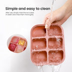 Ice Cube Tray 2 Pack - Stackable Large Silicone Ice Cube Freezer Molds & Easy Release Square Ice Cube Maker with Removable Lid BPA Free for Cocktail,Whiskey,Soup Baby Food