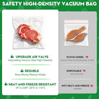 Reusable Vacuum Sealer Bags for Food, 30 BPA-Free Small (8.7 x 11.8 in, 11.8 x 13.8 in) Food Storage Bags, Freezer, Microwave, Odor-Resistant, Leak-Proof, Fit with Compact Vacuum Sealers