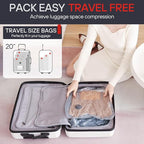 12-Pack Travel Vacuum Storage Bags, Lightweight Space Saver Bags for Luggage (Pump Not Included)