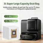 10 Pack Dust Bags Compatible with Eufy E28 Omni/E25 Omni Robot Vacuum, Heavy-Duty 4-Layer Replcement Bags, 3L Large Capacity Disposable Bag