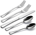 Alata Alice 40-Piece Silverware Set Stainless Steel Flatware Set,Service for 8,Mirror Polished Cutlery Set,Dishwasher Safe