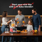 1800W Smoothie Blender and Grinder Combo 70OZ Large Capacity Countertop Blenders for Kitchen High Speed Blender for Smoothies Ice Crushing Frozen Drinks Puree (Dark Red)