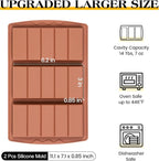 2 Pcs Chocolate Bar Mold Deep Large Chocolate Molds Silicone Break Apart Thick Silicone Molds for Candy Bar (5 Snap）