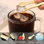 8PCS Gold Mini Metal Tongs, 4.3" Stainless Steel Tiny Tong, Small Kitchen Accessories for Serving Food, Ice, Sugar Cube, Salad, Toaster, Desserts