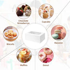 Bento Cake Box With Cupcakes, Clear Window 5 Holes Bento Combination,12 Sets: Cookie Boxes Fit 4 Regular Cupcake and Mini Cakes, Christmas Wedding Birthday Party (White/clear, 1+4/12pcs)