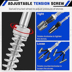 DASBET Engine Brake Cylinder Hone 2Pcs | Engine Cylinder Hone Tool for Grinding Holes Adjustable Deglazer 1" to 2-1/2" and 1-1/4" to 3-1/2" Diameter with Extra 6-Piece Stones 220 Grit (1-1/8" and 2")