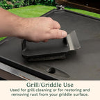 Cuisinart 5-Piece Grill & Griddle Scrubber Set, Bristle Free Stainless Steel 3 Steam Cleaning Sponges with Water Tray, Perfect for Grill & Griddle Cleaning Easy Stain Remover, BBQ & Camping Tool