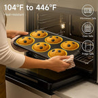 Silicone Muffin Pan for Baking with Metal Frame, Nonstick, 6 Cups Silicone Cupcake Pan, Muffin Tray,Jumbo Muffin Pan, Muffin Molds for Baking Muffins, Cupcakes, Egg Bites (Yellow, 1Pcs)