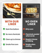 3 Pack Oven Liners for Bottom of Oven, 17x25" Large Heavy Duty Non-Stick Reusable Oven Mat for Electric, Gas, Toaster & Convection Ovens - BPA & PFOA Free, Dishwasher Safe, Kitchen Essentials, Black