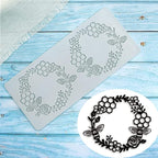 Silicone Molds 3D Hollow Leaf Chocolate Molds Honeycomb Bee Candy Mold Flower Pattern Fondant Mold Cake Topper Sugar Craft Decoration (L_Bee_10.4 * 4.6 * 0.12inch)