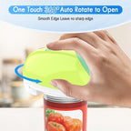 HuiJuKeJi Electric Can Opener, Rechargeable Automatic Can Opener for Seniors with Arthritis, One-Touch Hands-Free Can Opener for Almost Can Sizes, Smooth Edge & Food-Safe Kitchen Gadgets-Green