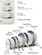 Caraway Deluxe Non-stick Ceramic Cookware Set (16 Piece) Pots, Frying Pans, Lids and Kitchen Storage - PFAS & PFOA Free - Oven Safe Pan Set & Compatible with All Stovetops - Gray