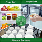 50 Set 16 oz Deli Containers with Lids, Leak-Proof BPA Free Plastic Take Out Bowls, Food Storage Containers for Takeout Meal Prep Storage, Freezer, Microwave & Dishwasher Safe