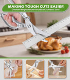 Kitchen Scissors – Luxury Heavy Duty Poultry Shears & Multipurpose Kitchen Scissors for Meat, Chicken, Fish & Vegetables, High Carbon Stainless Steel, Safety Lock, Dishwasher Safe