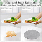 Billbotk 7" Trivets for Dishes, Pots and Pans, 4 Heat Resistant Hot Pads, Pot Holders for Kitchen, Plate Mats for Kitchen Decor (Gray & Brown)