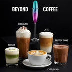 Zulay Kitchen Executive Series Milk Frother Wand - Upgraded & Improved Stand - Ideal Coffee Gift - Coffee Frother Handheld Foam Maker For Lattes - Electric Milk Frother Handheld For Cappuccino