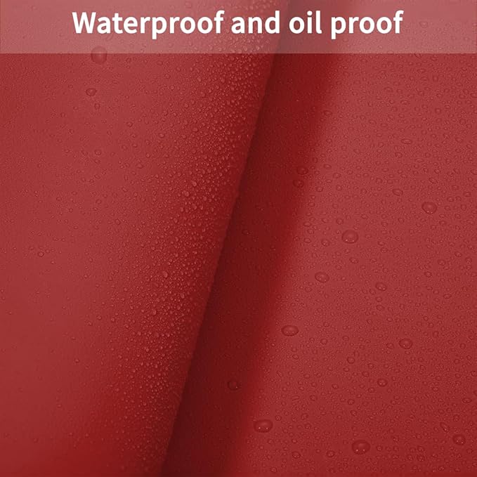 Desk Cover Protector - Used for Square Table Waterproof and Easy to Clean Good Flatness Easy to Used for Dining Table(Black+Wine Red 44x44)