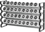 VEVOR Spice Rack Organizer for Cabinet, Spice Organizer with 36 Empty Spice Jars, Lids, Spice Labels, and Funnel Complete Set, Seasoning Organizer for Countertop, Kitchen, Pantry, Cupboard, 18x11 in