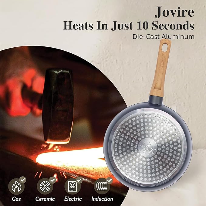 10.25 Inch Nonstick Frying Pan Skillet, Superior PFOA-Free & Non-Toxic Coating, 3mm Aluminum for Even Heat, Induction Compatible, Dishwasher Safe for Eggs & Pancakes